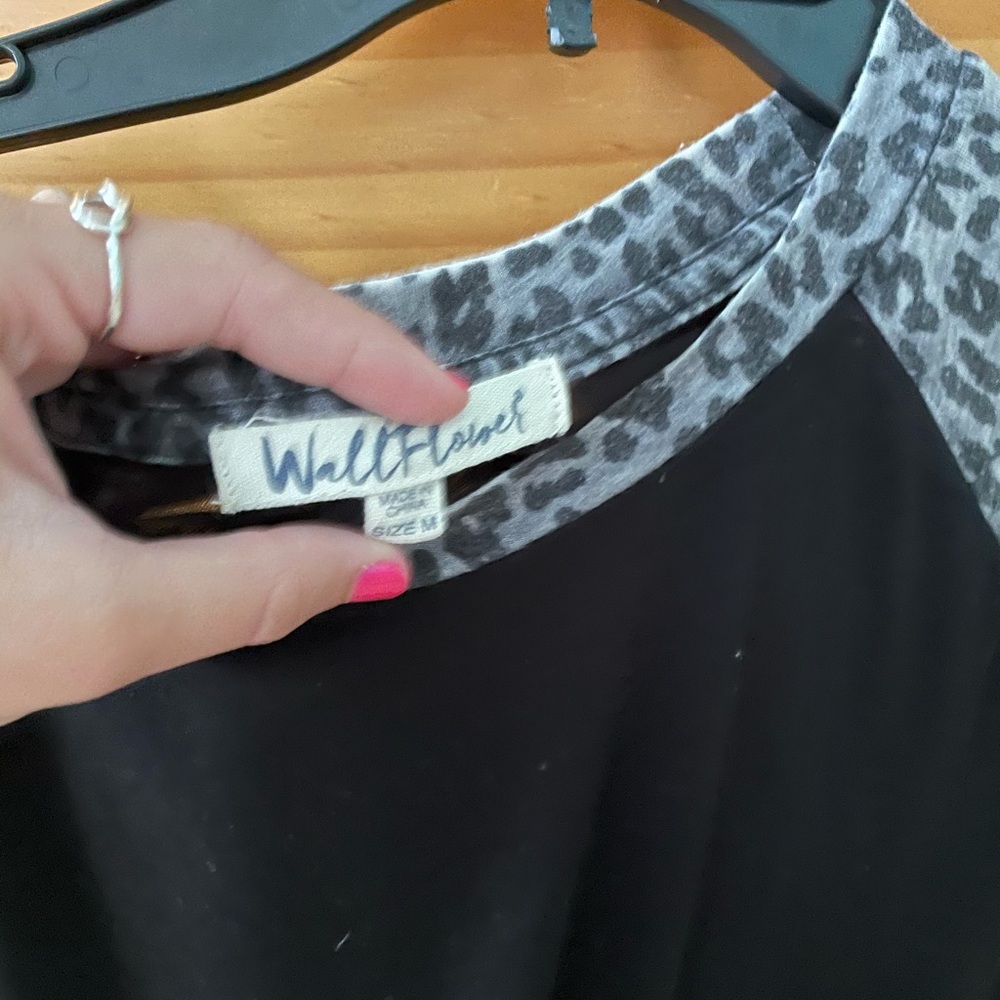 Belk shirt, black & cheeta